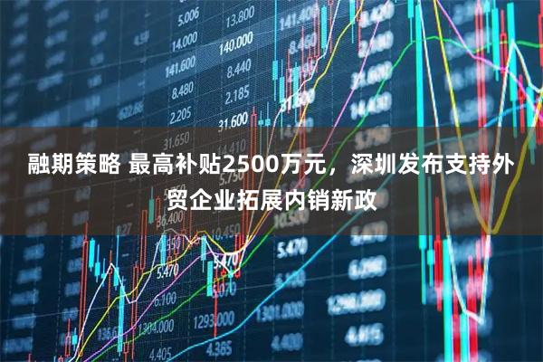 融期策略 最高补贴2500万元，深圳发布支持外贸企业拓展内销新政
