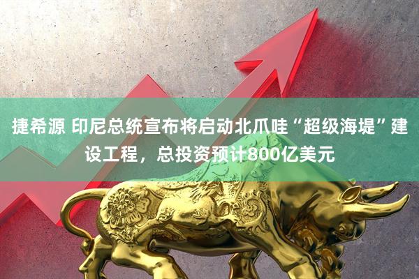 捷希源 印尼总统宣布将启动北爪哇“超级海堤”建设工程，总投资预计800亿美元