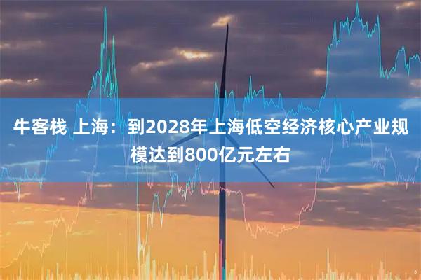 牛客栈 上海：到2028年上海低空经济核心产业规模达到800亿元左右
